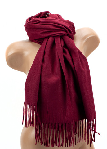 Жіночий однотонний шарф з бахромою, бордовий Corze gs-109 (269449230)