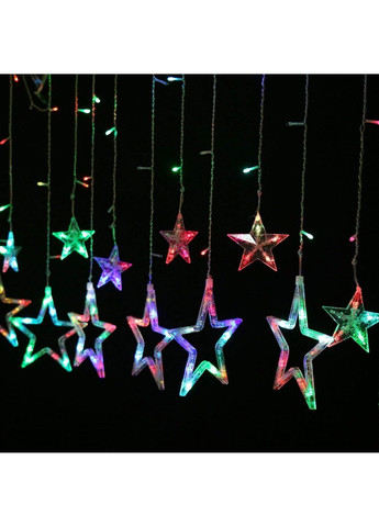 Новогодняя cветодиодная гирлянда шторка дождь "Звезды" YS-84005 138 LED USB 2.5x2м (мультиколор) + пульт ДУ Yu Xin (269001590)