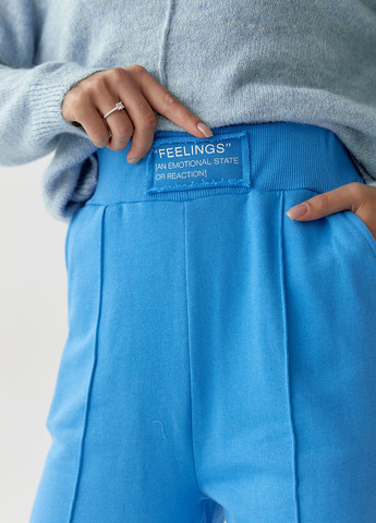 Жіночі трикотажні штани на манжетах - джинс Lurex (262810547)