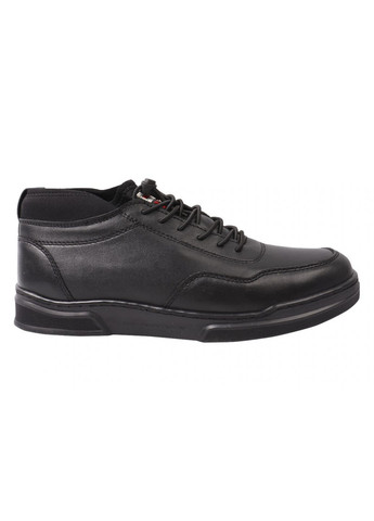 Черные ботинки мужские из натуральной кожи, на низком ходу, черные, украина Konors 508-21ZHC