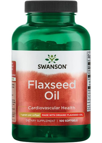 Flaxseed Oil 1000 mg 100 Caps Swanson (263945090)