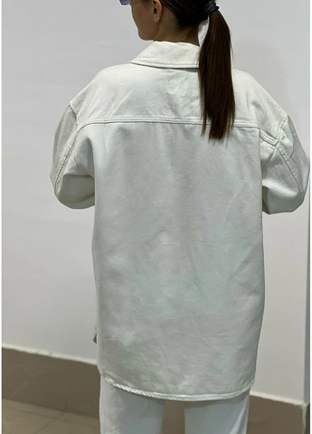 Женская верхняя рубашка Н&М (56104) XS Молочная H&M (261408461)