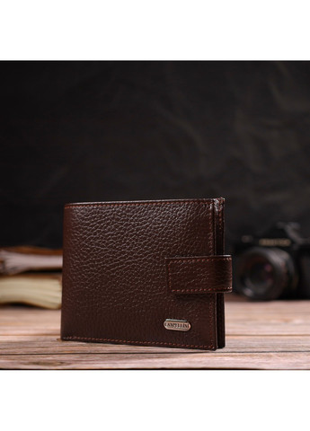 Гарний горизонтальний гаманець для чоловіків з натуральної шкіри флотар 21891 Коричневий Canpellini (259830018)