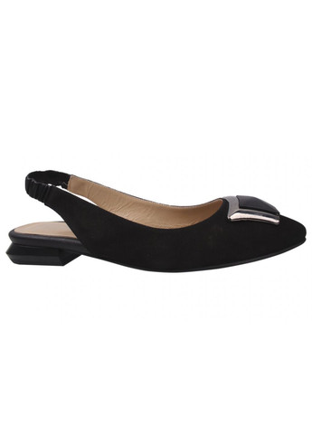 Туфлі на низькому ходу жіночі Натуральна замша, колір чорний Lottini 161-20ltc (257419938)