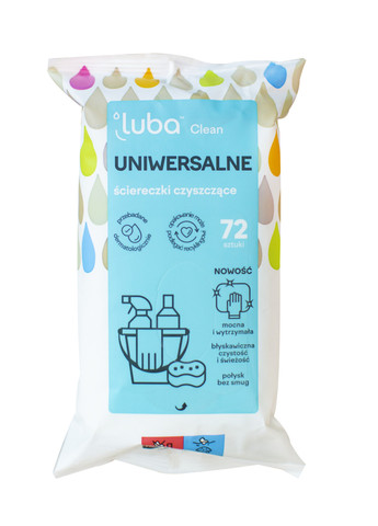 Универсальные влажные салфетки CLEAN для уборки 72 шт Luba (257403346)