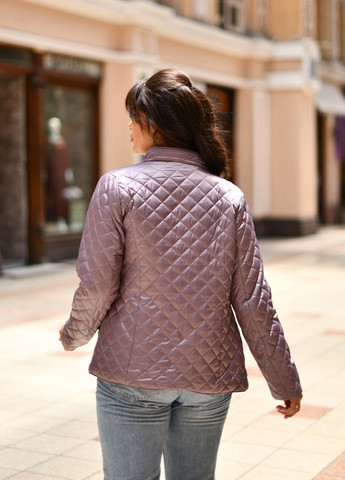 Пудровая демисезонная женская куртка-пиджак 32142 Visdeer