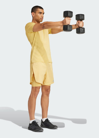 Бежева футболка hiit airchill workout adidas