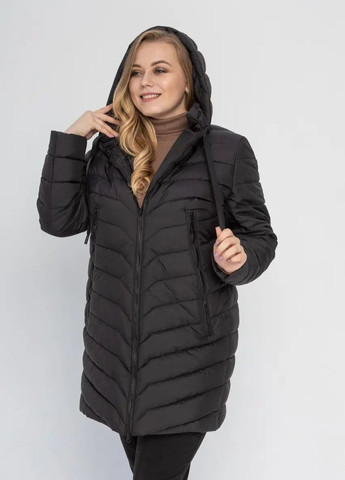 Черная демисезонная демисезонная женская куртка большого размера SK