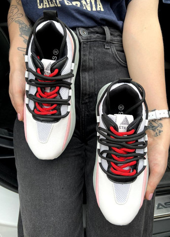 Комбіновані осінні кросівки репліка в стилі adidas Vakko