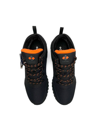 Чорні Осінні кросівки чоловічі, вьетнам Columbia Firebanks Mid Trinsulate Black Orange