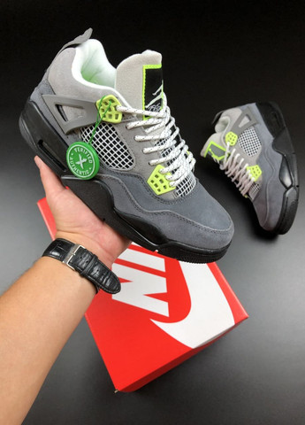 Серые демисезонные кроссовки мужские,вьетнам Nike Air Jordan 4 Retro