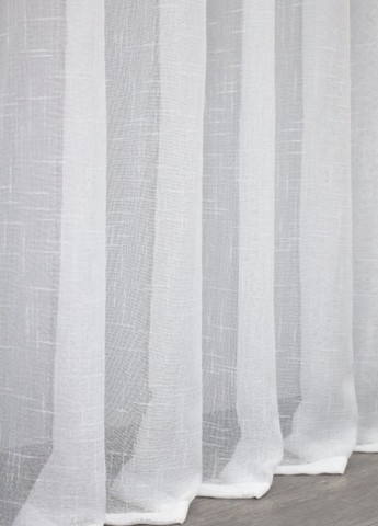 Тюль готовий пошитий білий однотонний льон на тасьмі, висота 260 см, ширина 250 см No Brand (258655930)