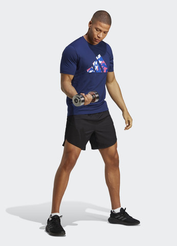 Синяя тренировочная футболка train essentials adidas