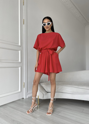 Летний комбинезон в горошек Jadone Fashion комбинезон-шорты горошек красный повседневный софт