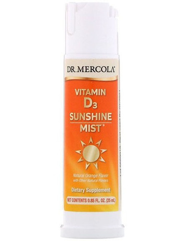 Vitamin D3 Sunshine Mist 0.85 fl oz 25 ml Natural Orange Flavor Dr. Mercola (257252492)