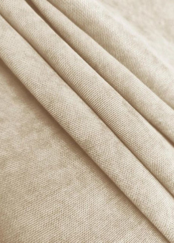 Готовый комплект штор, шторы 2 шт микровелюр песочный кремовый бежевый 200х270см No Brand (264642962)