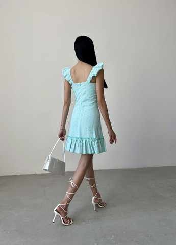 Мятное кэжуал платье Larionoff однотонное