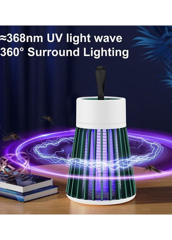 Ловушка-лампа от насекомых Mosquito killing Lamp BG-002 аккумуляторная с LED подсветкой и USB-зарядкой Зеленая No Brand (277234741)