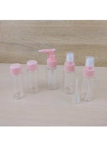 Комплект набор емкостей баночек акессуаров с пипеткой дозатором для дома путешествий 6 шт (475210-Prob) Розовый Unbranded (263346523)