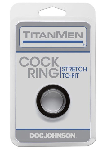 Эрекционное кольцо Titanmen Tools - Cock Ring - Black Doc Johnson (276389640)