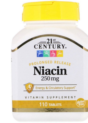 Niacin 250 mg 110 Tabs 21st Century (256719723)