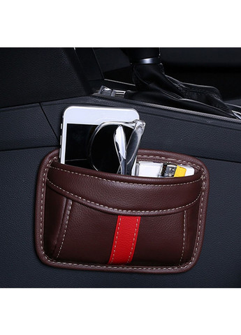 Органайзер карман кармашек автомобильный в машину для карточек аксессуаров личных вещей 17.5х12.5 см (474993-Prob) Коричневый Unbranded (260617577)