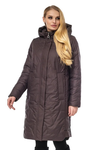Коричневая демисезонная женская куртка DIMODA Жіноча куртка від українського виробника