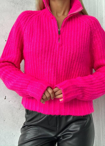 Малиновый зимний свитер 3901 No Brand