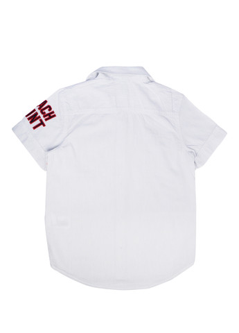 Сорочка в смужку з коротким рукавом для хлопчика 170 білий-сірий H&M (257666302)