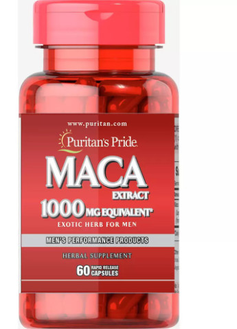 Puritan's Pride Maca Exotic Herb for Men 1000 mg 60 Caps PTP-52984 Puritans Pride (256723465)