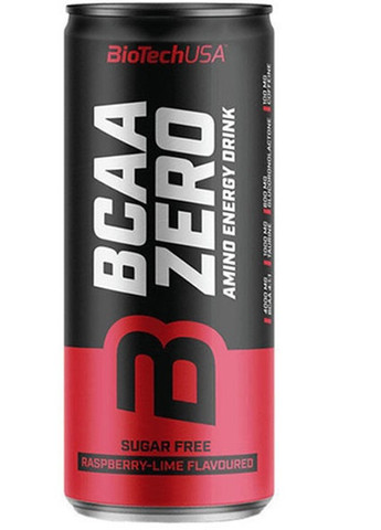 BCAA Zero Energy Drink 330 ml Raspberry Lime Biotechusa (257079612)