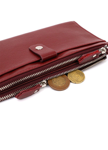 Стильный и яркий женский кошелек-клатч 19433 Бордовый st leather (276457464)