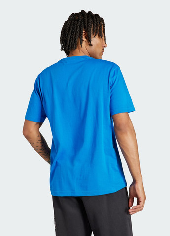 Синя футболка adicolor trefoil adidas