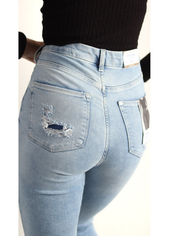 Жіночі джинси Super skinny Н&М (55702) 27 Блакитні H&M - (258744211)
