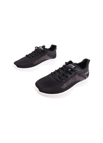 Кроссовки женские черные текстиль Fashion 55-23LK чёрные (257933419)