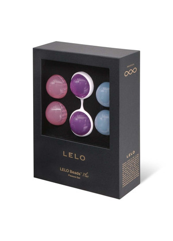 Набор вагинальных шариков Beads Plus, диаметр 3,5 см, изменяемая нагрузка, 2х28, 2х37 и 2х60 г Lelo (269138237)
