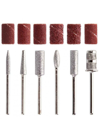 Портативний фрезер для манікюру та педікюру 6 насадок та 6 смуг для шліфування Good Idea (267726833)