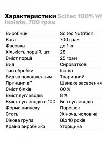 Протеїн Ізолят 100% Whey Isolate 700 gr (Salted caramel) Scitec Nutrition (257580631)