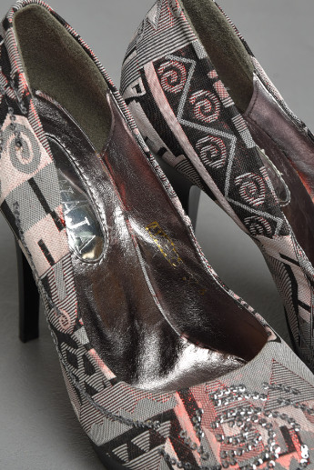 Туфлі жіночі сірого кольору з паєтками Let's Shop (278404401)