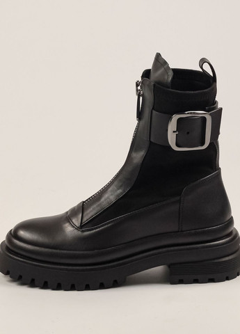 Черевики жіночі демісезонні чорна шкіра Lottini (261995408)