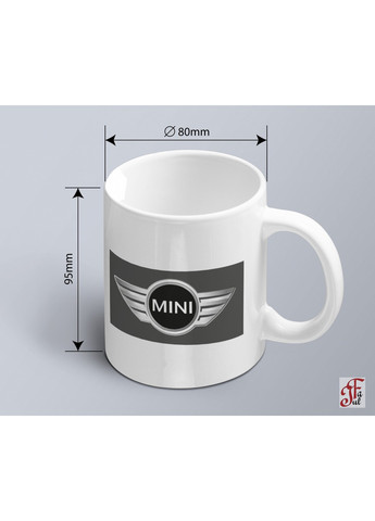 Чашка з принтом авто логотип Mini Cooper Міні Купер ЗаСвіт (261255624)