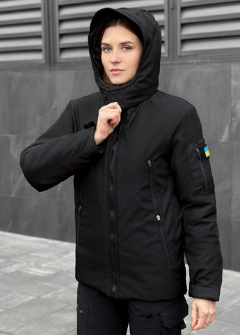 Черная зимняя куртка motive зима женская черный Pobedov