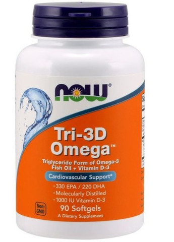 Tri-3D Omega 90 Softgels Now Foods (256719241)