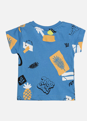 Синяя летняя футболка для мальчика цвет синий цб-00220069 Difa