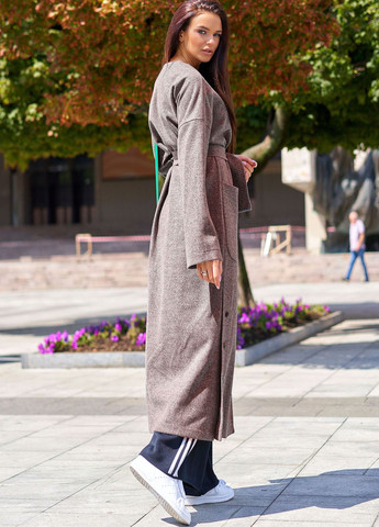 Темно-лілове демісезонне Модне пальто без підкладки темно-лілового кольору оверсайз Jadone Fashion