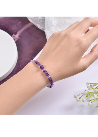 Жіночий фіолетовий браслет з натурального аметисту No Brand (259215378)