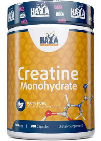 Sports Creatine Monohydrate 500 mg 200 Caps Haya Labs (259967112)