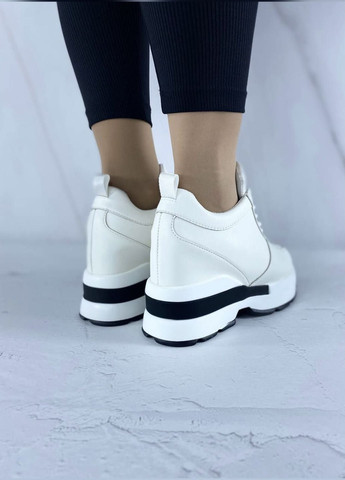 Белые демисезонные комфортные кроссовки No Brand