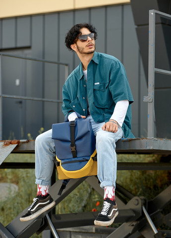 Чоловічий рюкзак ReneDouble жовто-блакитний Sambag (259937802)