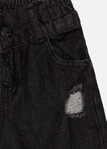 Черные демисезонные джинсы для девочек цвет черный цб-00224867 CMC